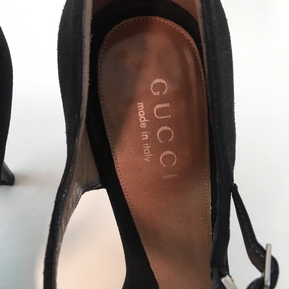 Gucci Suede Heeled Sandals Size 8 - Picture 3 of 16